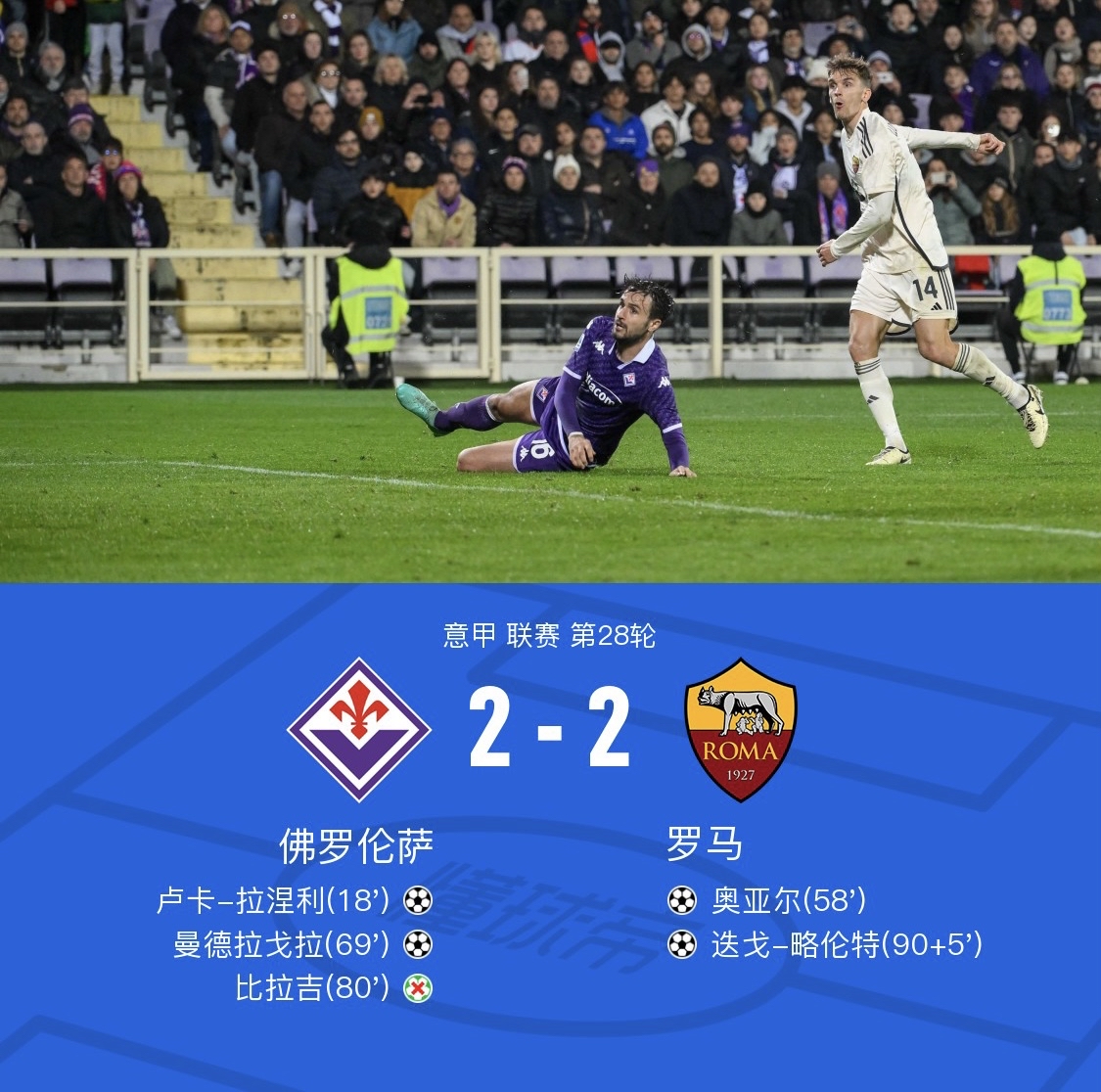 包含佛罗伦萨逼平对手，继续保持不败走势的词条